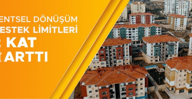 Kentsel Dönüşüm Destek Limitleri 2 Kat Arttı