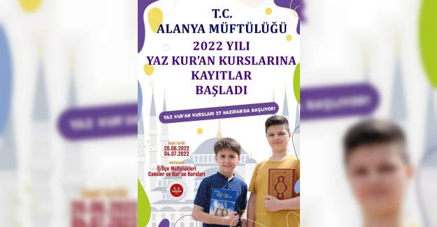 Yaz Kur'an Kurslarına Kayıtlar Başladı