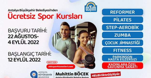 ASFİM’de Ücretsiz Spor Kursu İçin Kayıtlar Başladı