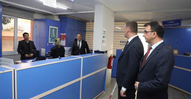 Kaymakam Ürkmezer Vergi Dairesi, Mal Müdürlüğü ve Milli Emlak Müdürlüğü Kurumlarını Ziyaret Etti