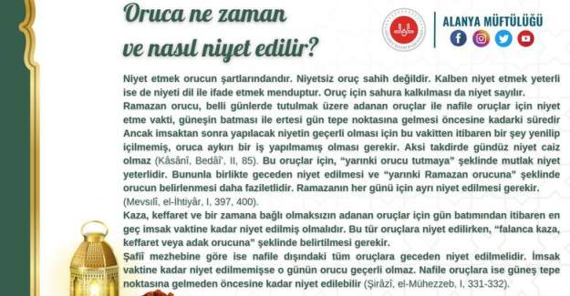 Oruca Ne Zaman ve Nasıl Niyet Edilir