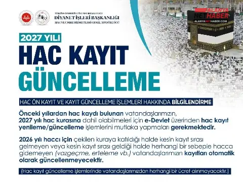 Alanya Hacı Adaylarına Kritik E-DEVLET Uyarısı