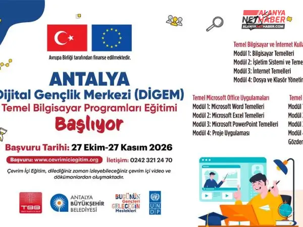 Free Digital Education Support for Young People from Antalya DİGEM