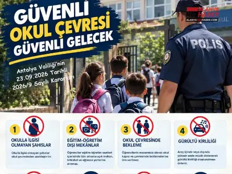 Antalya'da Okul Çevrelerine Sıkı Denetim