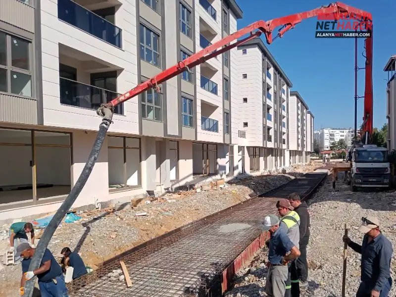 Infrastructure and Concrete Pouring Move by Serik Municipality in Orta Neighborhood